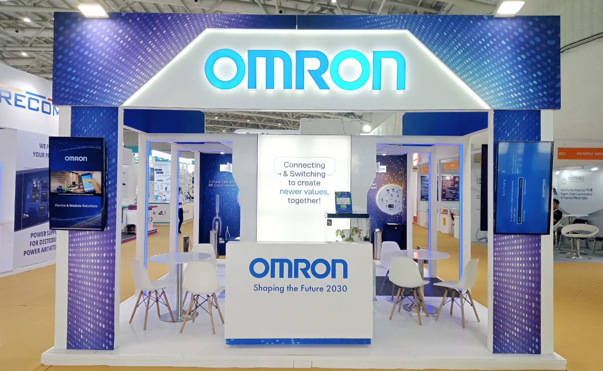 Omron exhibition booth at EES