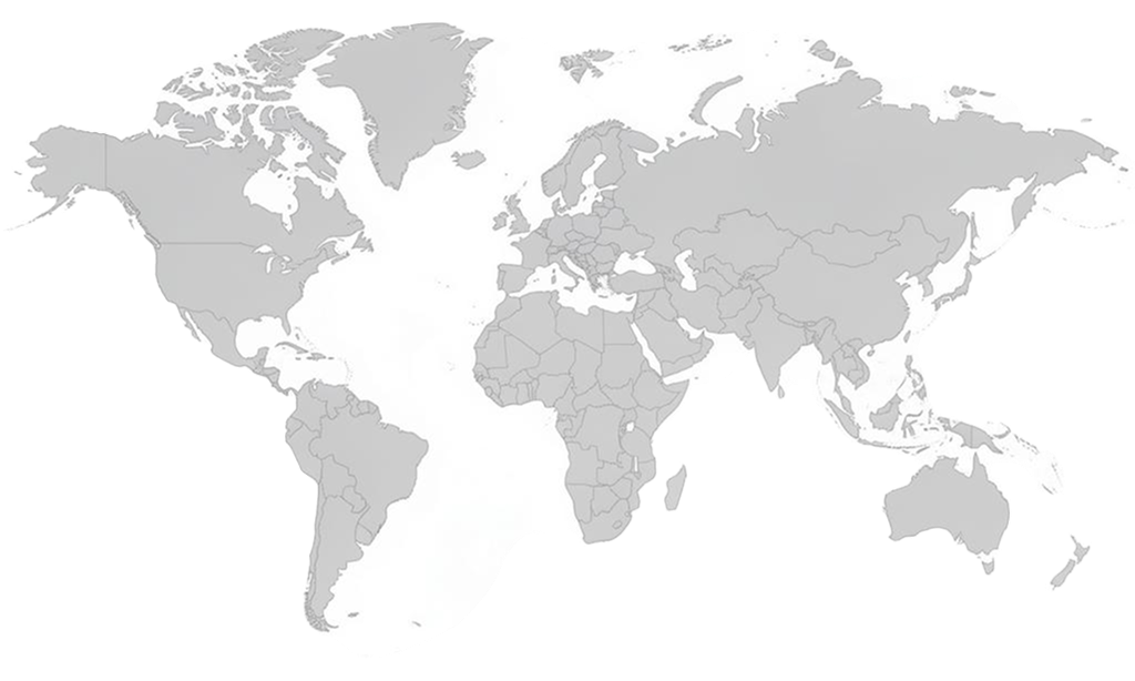 World map showing global reach